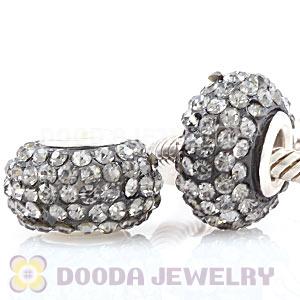 Wholesale European Pave Crystal Bead With Alloy Core