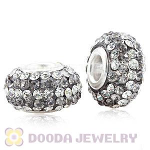 Wholesale European Pave Crystal Bead With Alloy Core