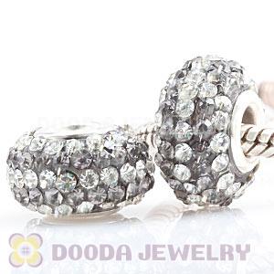 Wholesale European Pave Crystal Bead With Alloy Core