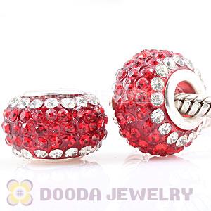Wholesale European Pave Crystal Bead With Alloy Core