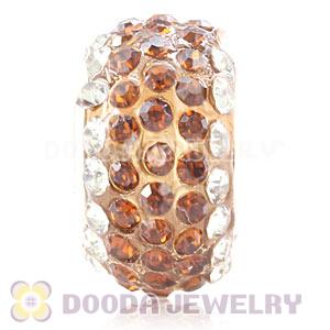 Wholesale European Pave Crystal Bead With Alloy Core