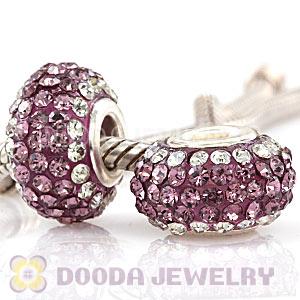 Wholesale European Pave Crystal Bead With Alloy Core