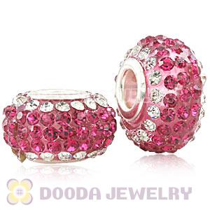 Wholesale European Pave Crystal Bead With Alloy Core
