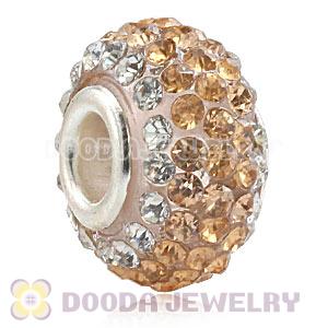 Wholesale European Pave Crystal Bead With Alloy Core
