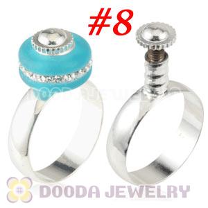 Wholesale Silver Plated DIY Finger Ring European Beads Compatible