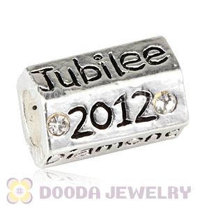 Wholesale Silver Plated European Jubilee Diamond 2012 Charm Beads
