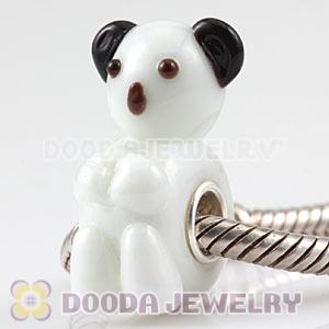 Handmade European Glass Panda Beads In 925 Silver Core Wholesale