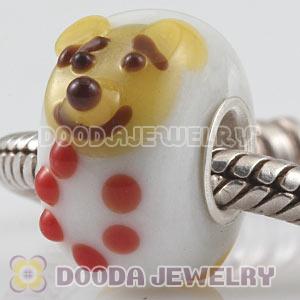 Handmade European Glass Pooh Bear Beads In 925 Silver Core Wholesale