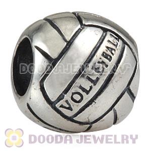 Sterling Silver Volleyball Beads Fit London 2012 Olympics European Bracelet