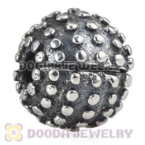 Oxidized Sterling Silver European Studded Clip Beads Wholesale
