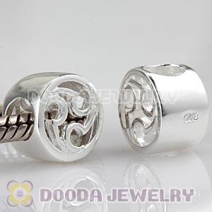 925 Sterling Silver European Barrel Shaped with 3 Spokes Beads Wholesale