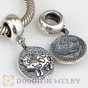Sterling Silver Chinese Zodiac Ox Dangle Charm Bead Wholesale