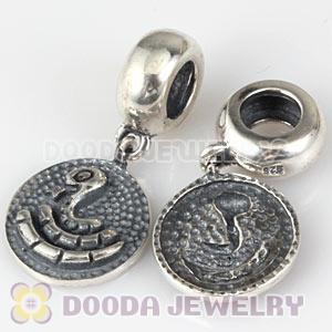 Sterling Silver Chinese Zodiac Snake Dangle Charm Bead Wholesale