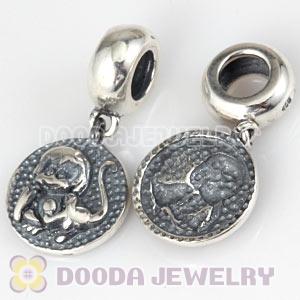 Sterling Silver Chinese Zodiac Monkey Dangle Charm Bead Wholesale