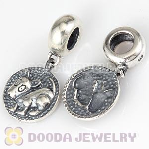 Sterling Silver Chinese Zodiac Dog Dangle Charm Bead Wholesale
