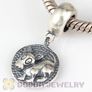 Sterling Silver Chinese Zodiac Dog Dangle Charm Bead Wholesale