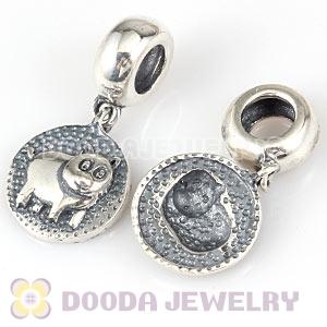 Sterling Silver Chinese Zodiac Pig Dangle Charm Bead Wholesale