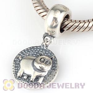 Sterling Silver Chinese Zodiac Pig Dangle Charm Bead Wholesale