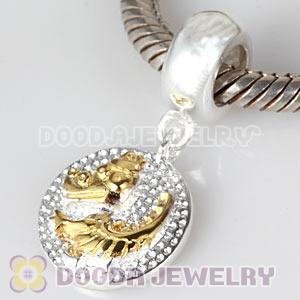 Gold Plated Sterling Silver Chinese Zodiac Dragon Dangle Charm Bead Wholesale