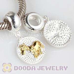 Sterling Silver Chinese Zodiac Horse Dangle Charm Bead Wholesale