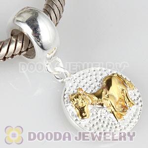Sterling Silver Chinese Zodiac Horse Dangle Charm Bead Wholesale