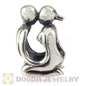 Sterling Silver European Man And Woman Couple Lover Charm Beads  