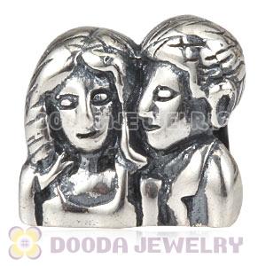 Sterling Silver European Middle Aged Couples Anniversary Bead 