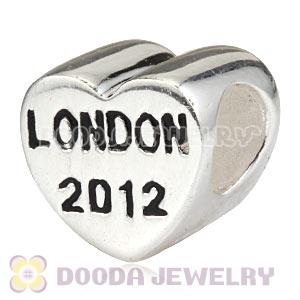 Sterling Silver Heart London 2012 Bead Fit 2012 Olympics European Bracelet