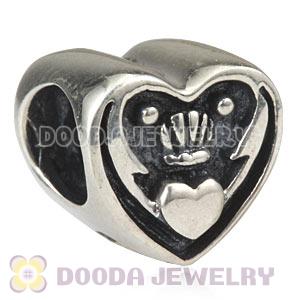 Sterling Silver European Celtic Friendship Heart Claddagh Beads Wholesale