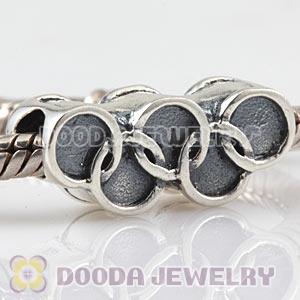 Sterling Silver Olympic Rings Bead Fit 2012 Olympics European Bracelet