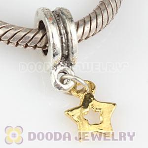 Gold Plated European Star Dangle Charm Bead Wholesale
