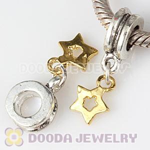 Gold Plated European Star Dangle Charm Bead Wholesale
