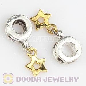 Gold Plated European Star Dangle Charm Bead Wholesale
