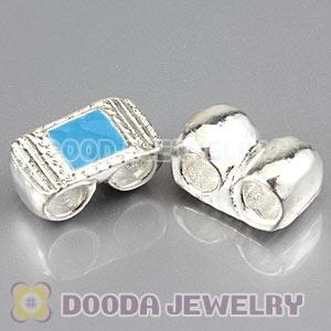Wholesale Silver Plated Charm Jewelry European Double Hole Beads