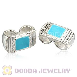 Wholesale Silver Plated Charm Jewelry European Double Hole Beads