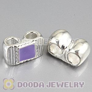 Wholesale Silver Plated Charm Jewelry European Double Hole Beads