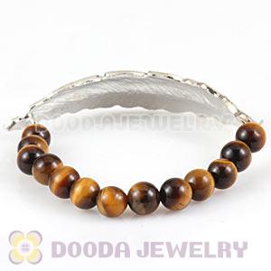 Tiger Eye Feather Beaded Bracelets Wholesale 