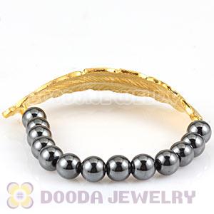 Feather Hematite Beaded Bracelets Wholesale 