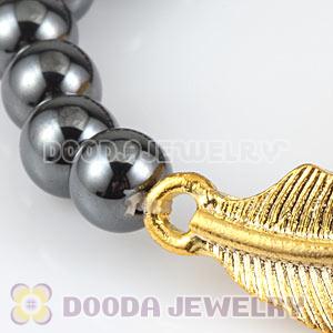 Feather Hematite Beaded Bracelets Wholesale 