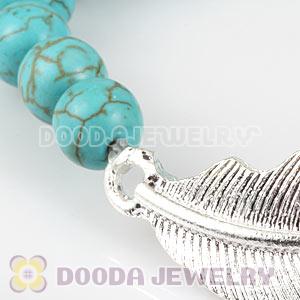 Green Turquoise Feather Beaded Bracelets Wholesale 