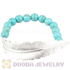 Green Turquoise Feather Beaded Bracelets Wholesale 