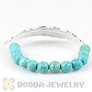 Green Turquoise Feather Beaded Bracelets Wholesale 