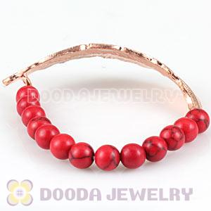 Red Coral Feather Beaded Bracelets Wholesale 