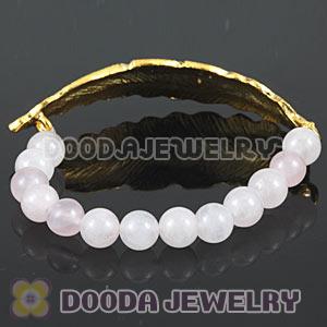 Pink Agate Feather Beaded Bracelets Wholesale 