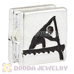 London 2012 Olympics Canoe Sprint Square Alloy Beads Wholesale