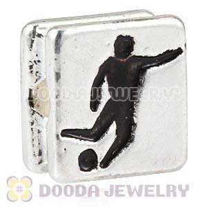 London 2012 Olympics Football Square Alloy Beads Wholesale