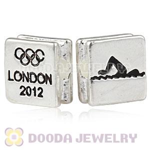 London 2012 Olympics Swimming Square Alloy Beads Wholesale