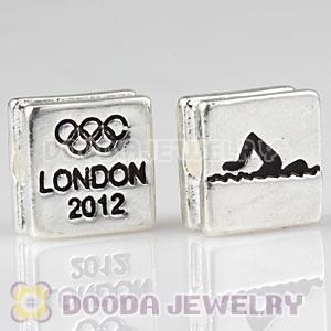 London 2012 Olympics Swimming Square Alloy Beads Wholesale