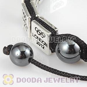 Handmade London 2012 Olympics Synchronised Swimming Square Alloy Bracelets With Hematite