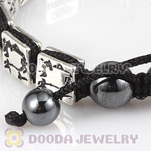 Handmade London 2012 Olympics Modern Pentathlon Square Alloy Bracelets With Hematite